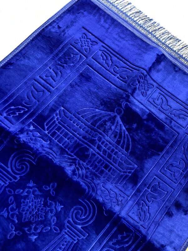 Luxury Prayer Mat - Royal Blue - Image 3