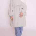 Grey Modest Top
