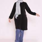 Black Shirt Style Modest Top