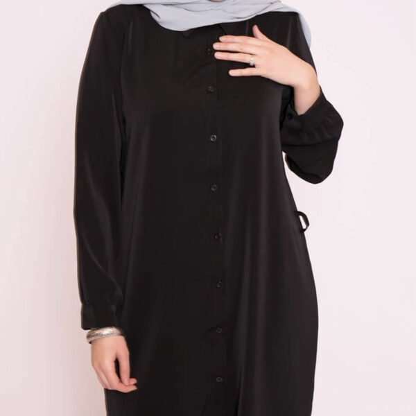 Black Shirt Style Modest Top - Image 3