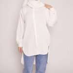 White High-Low Shirt Style Tunic