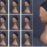 Set of 12  Tie-Able Caps – black