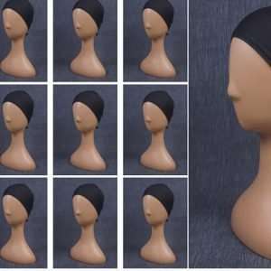 Set of 12  Tie-Able Caps - black