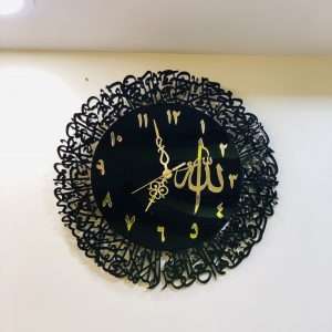 Ayatul Kursi clock - Black