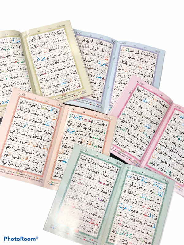 Color coded Quran with Tajweed rules 30-para set