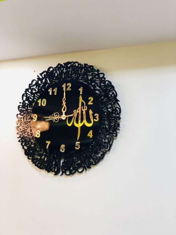 Ayatul kursi clock - Black English numbers - Image 5