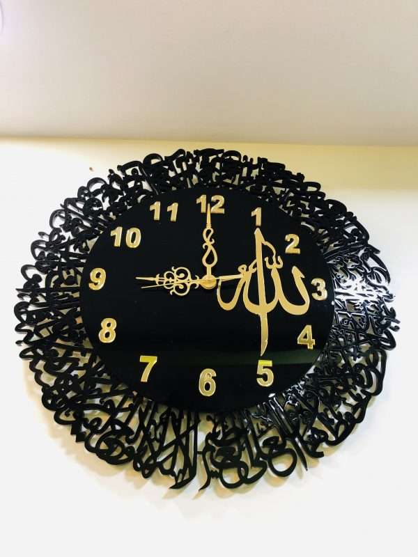Ayatul kursi clock - Black English numbers - Image 2