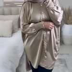 Satin batwing shirt