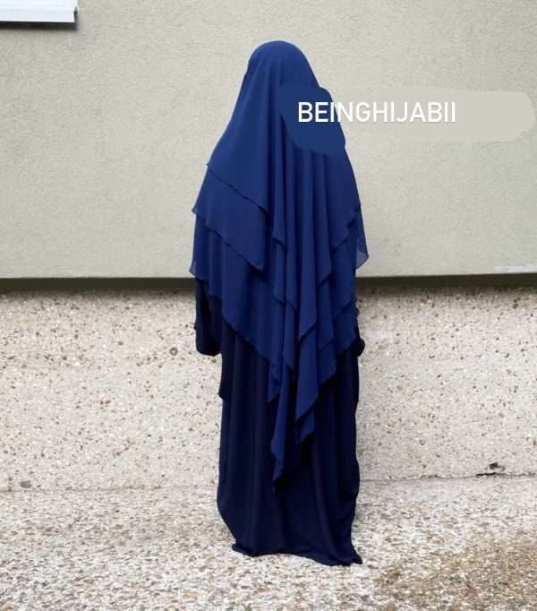 3-layered khimar - Georgette