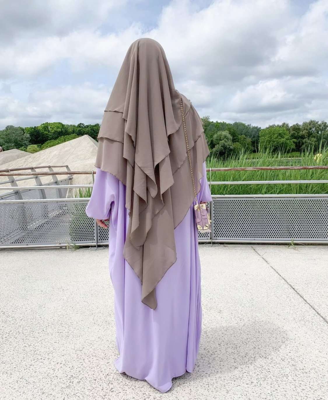 3-layered khimar – Georgette