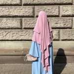2- layered khimar – crepe