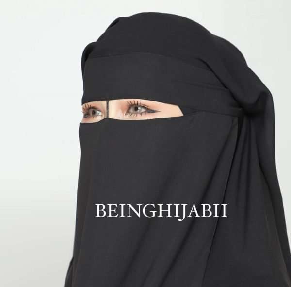 Layered niqab with nose string - Image 2