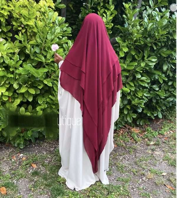 3- layered khimar - Georgette