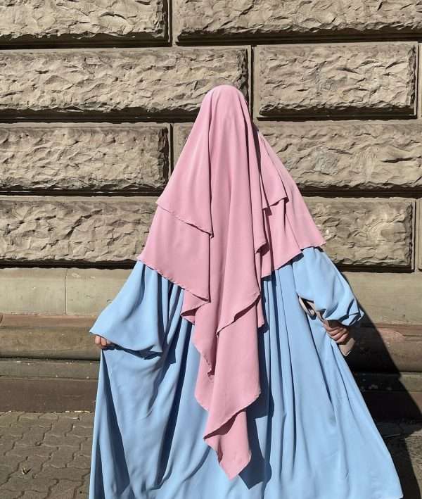 2- layered khimar - crepe - Image 2