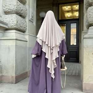 3- layered khimar - Georgette