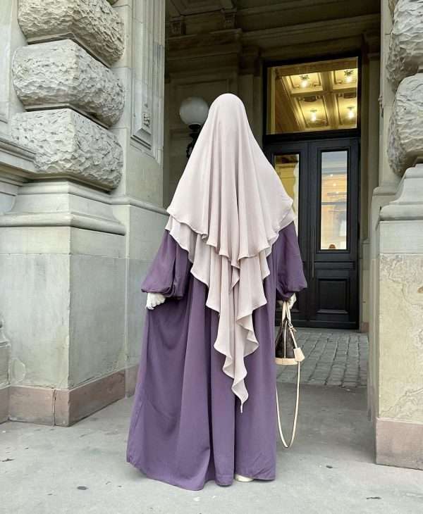3- layered khimar - Georgette