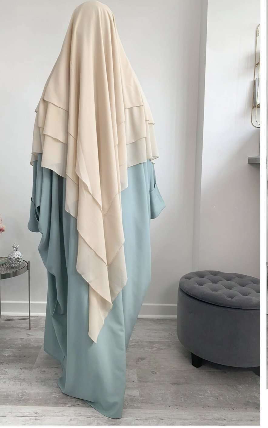 3-layered khimar – Georgette