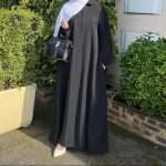 Collared abaya