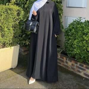 Collared abaya