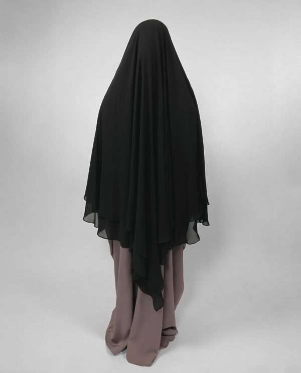 2- layered khimar - Georgette