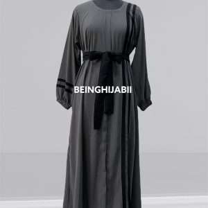 Grey formal abaya