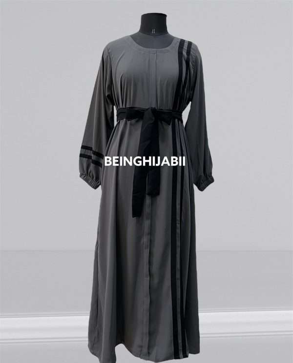 Grey formal abaya