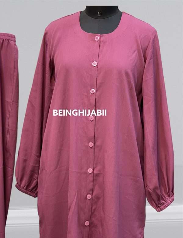 Modest co-ord - mauve pink - Image 2