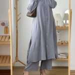 Modest co-ord – steel grey
